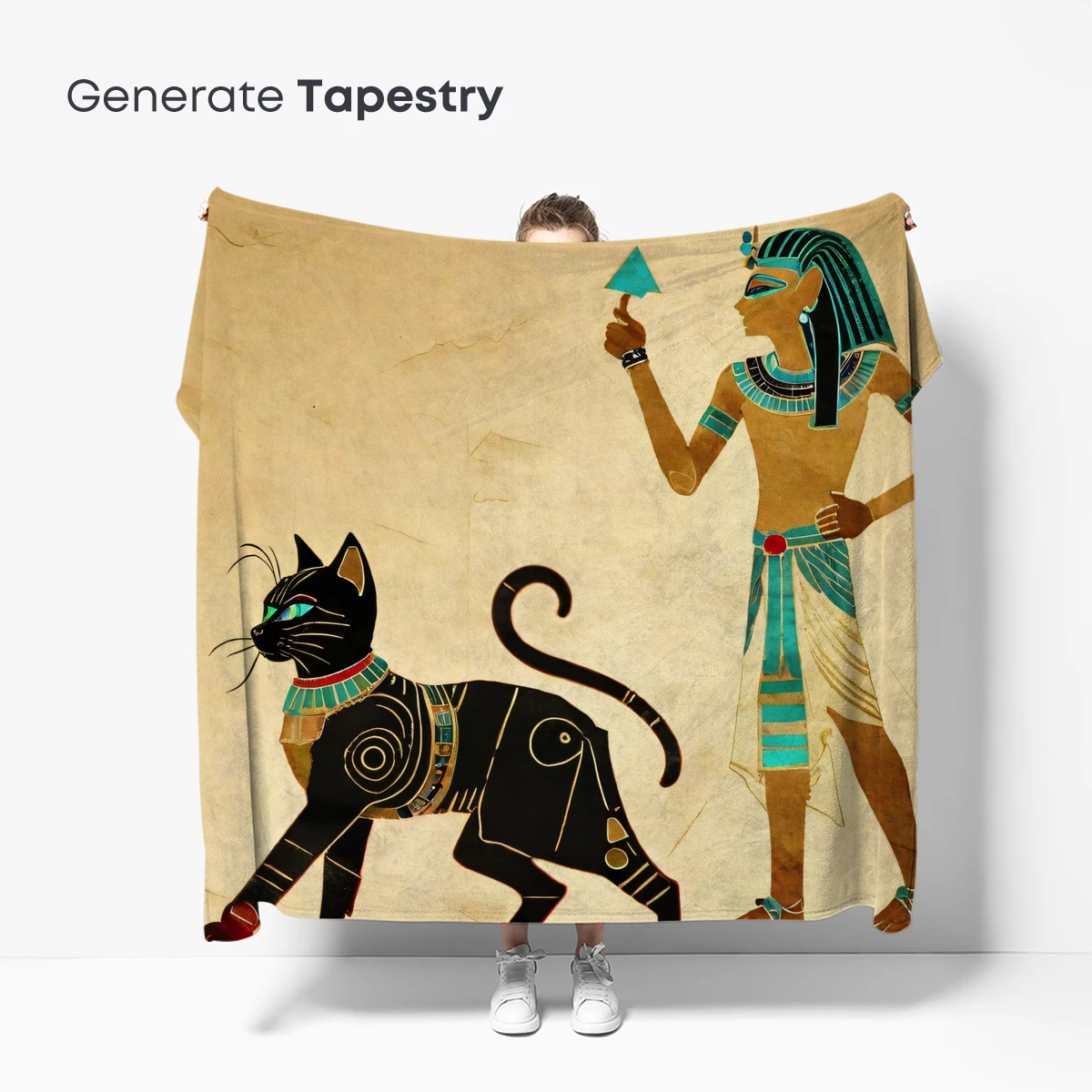 Eternal Bond: Egyptian Goddess and Sacred Cat - Image 5