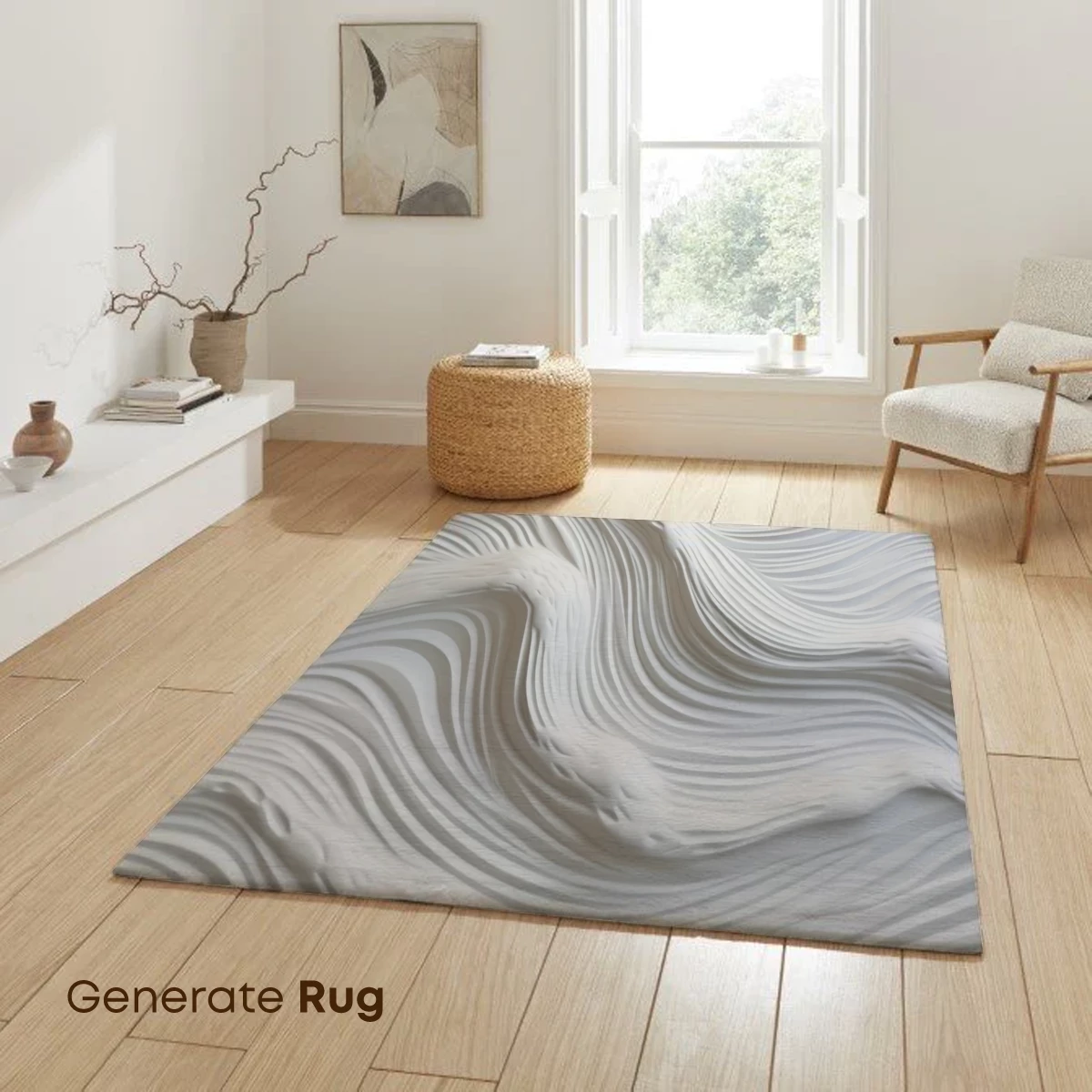 Elegant White Waves: A Sculptural Symphony - Image 6