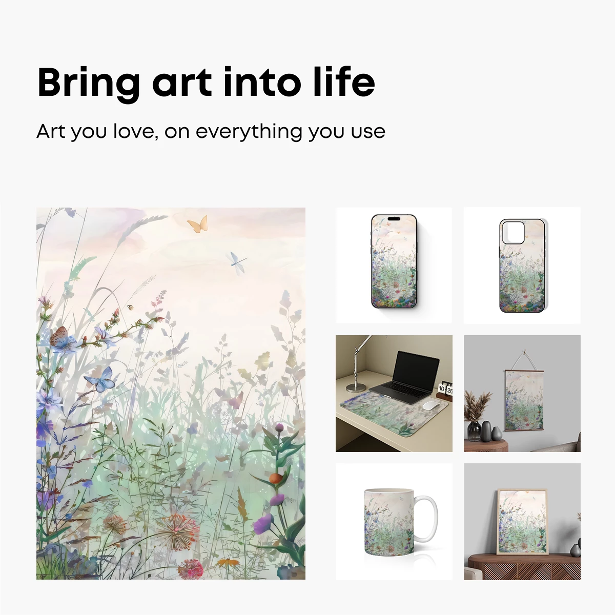 Enchanted Meadow: A Fluttering Symphony of Flowers and Butterflies - Image 2