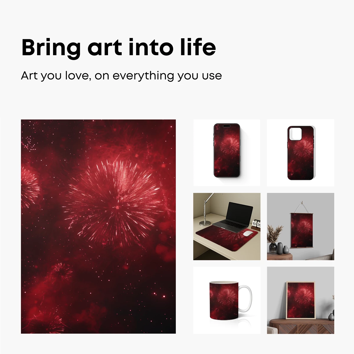 Crimson Fireworks Symphony - Image 2