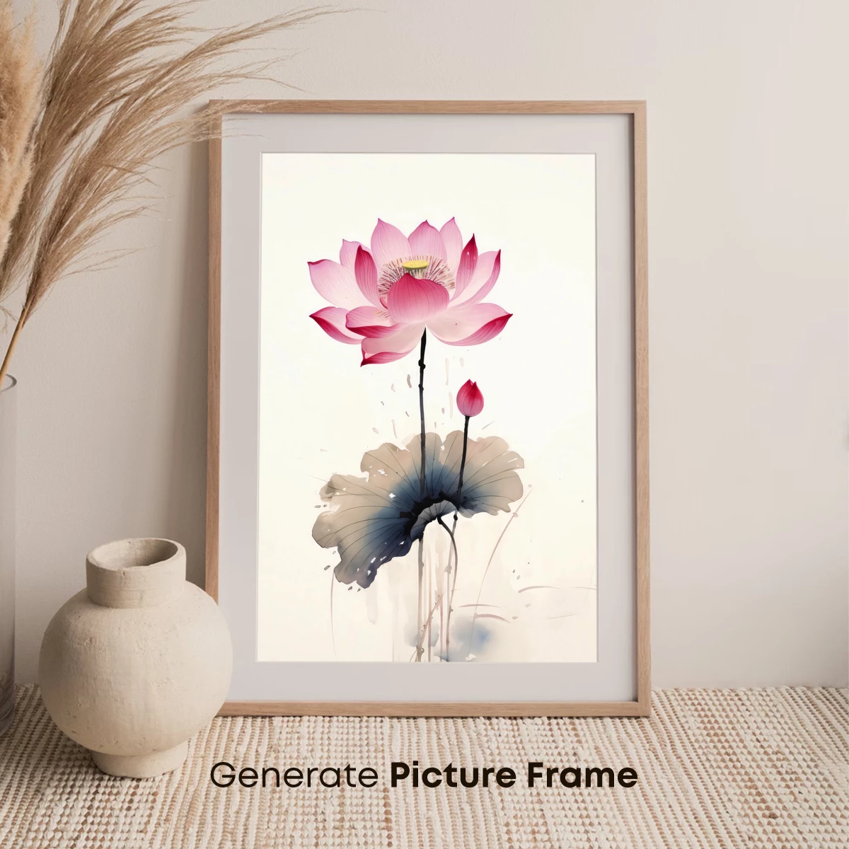 Elegant Lotus Bloom: Watercolor Harmony - Image 7