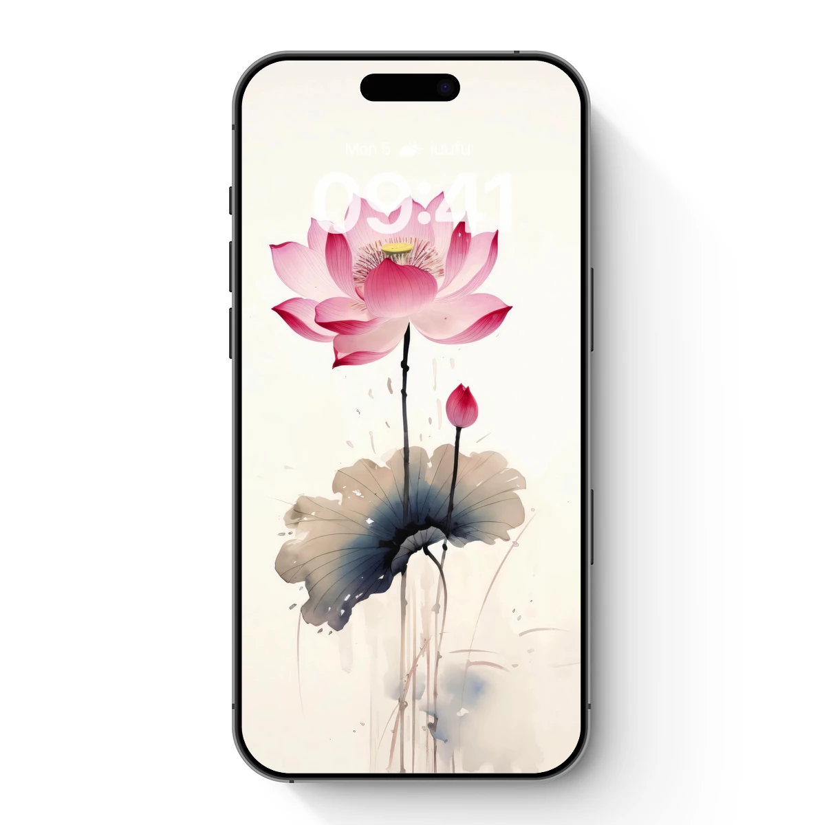 Elegant Lotus Bloom: Watercolor Harmony