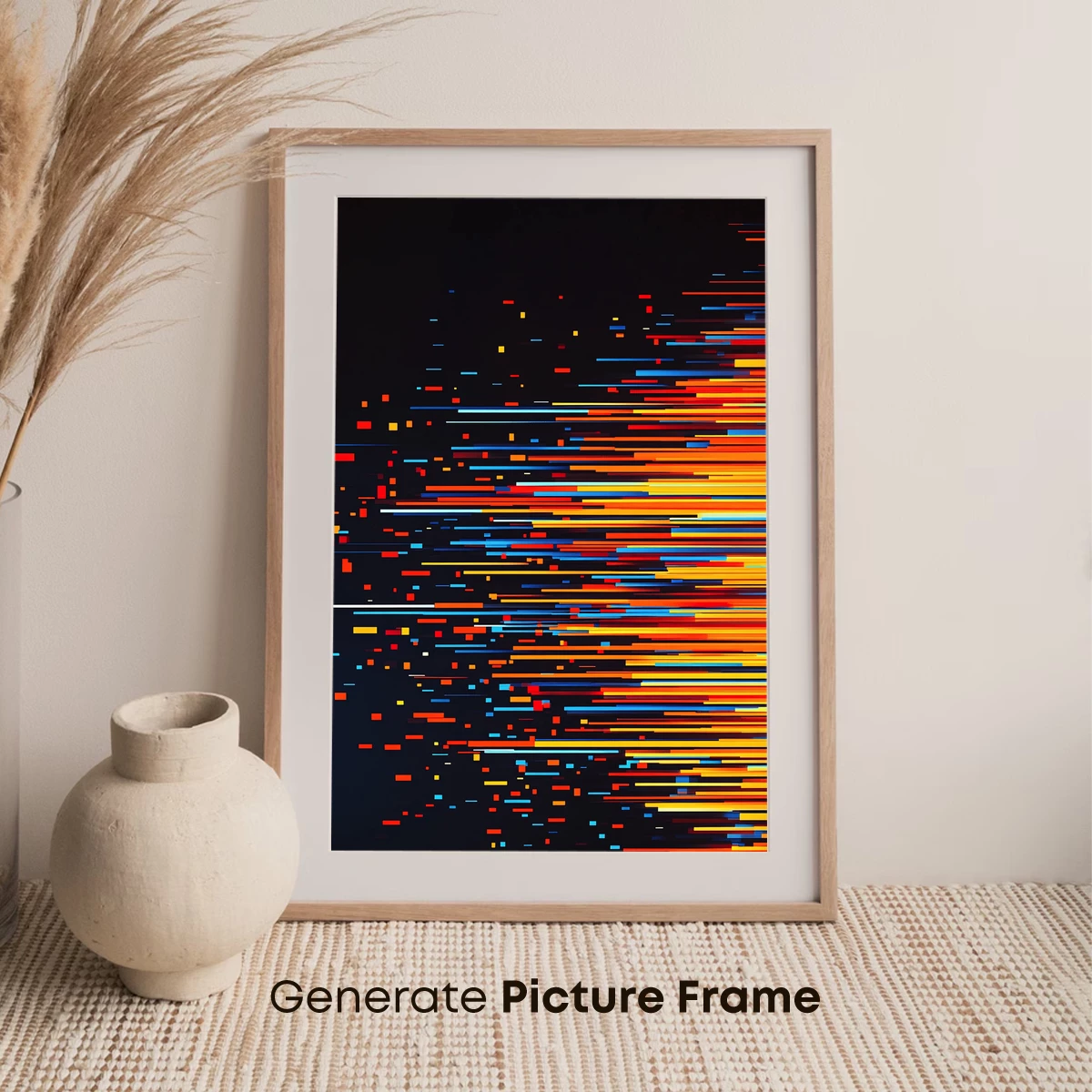 Digital Sunset Symphony: Abstract Line Art - Image 7