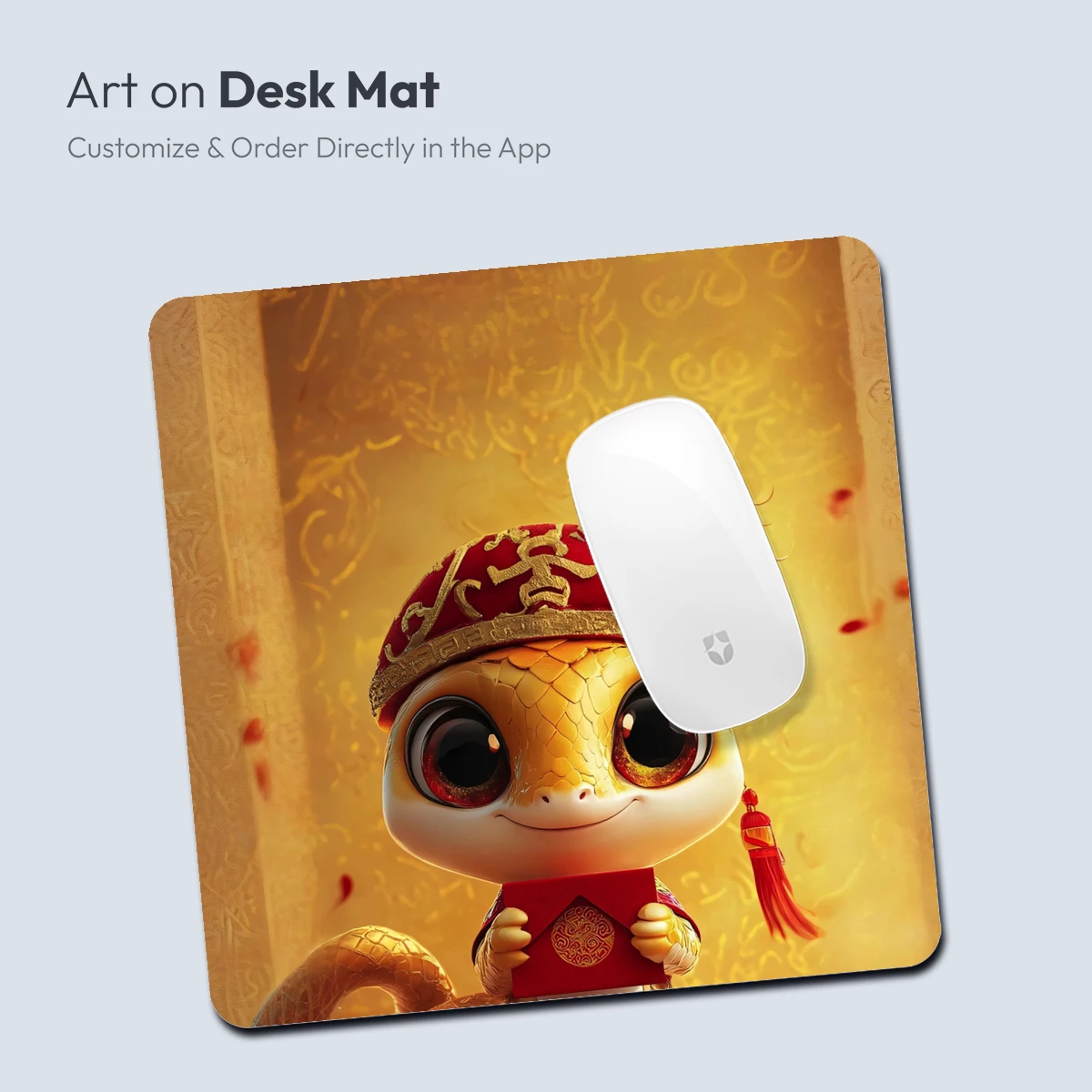 Charming Serpent in Festive Attire: A Mythical Celebration - Image 4