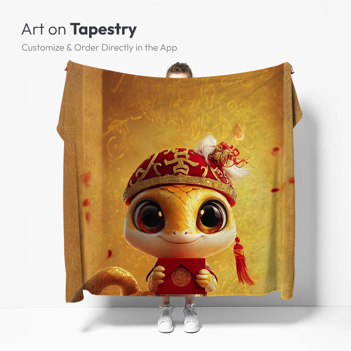 Charming Serpent in Festive Attire: A Mythical Celebration - Image 5