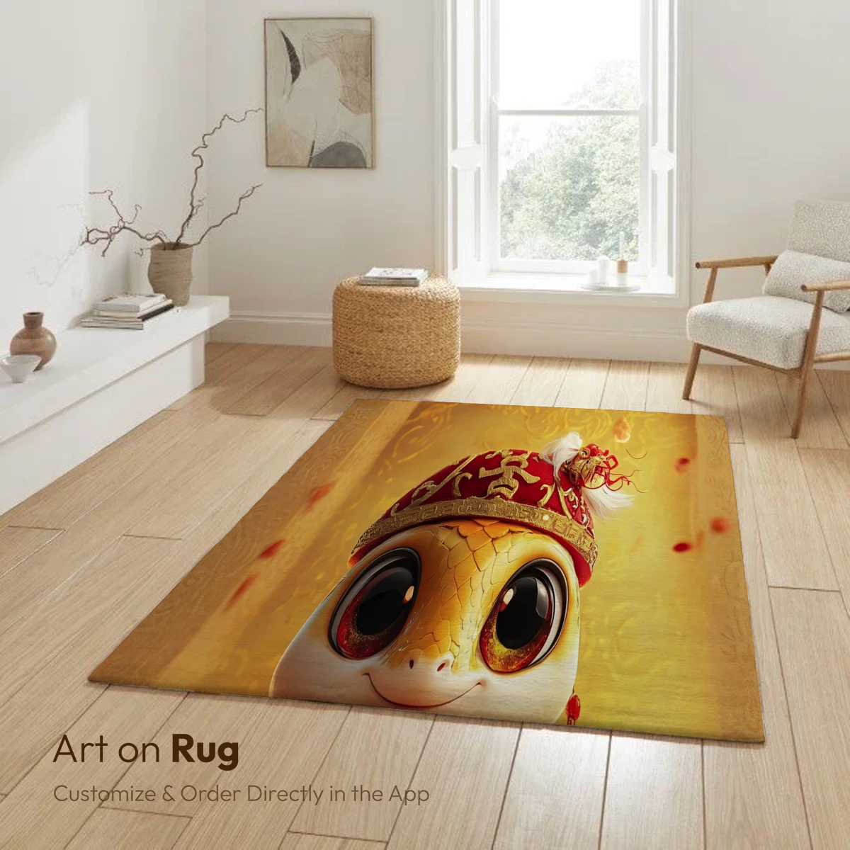 Charming Serpent in Festive Attire: A Mythical Celebration - Image 6