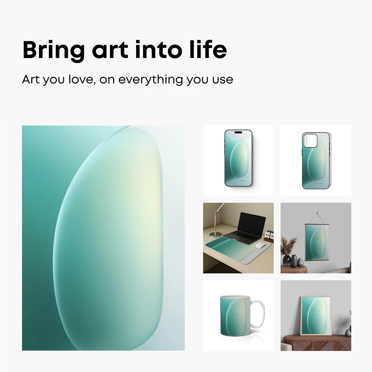 Ethereal Aqua Spheres: A Study in Gradient Harmony - Image 2