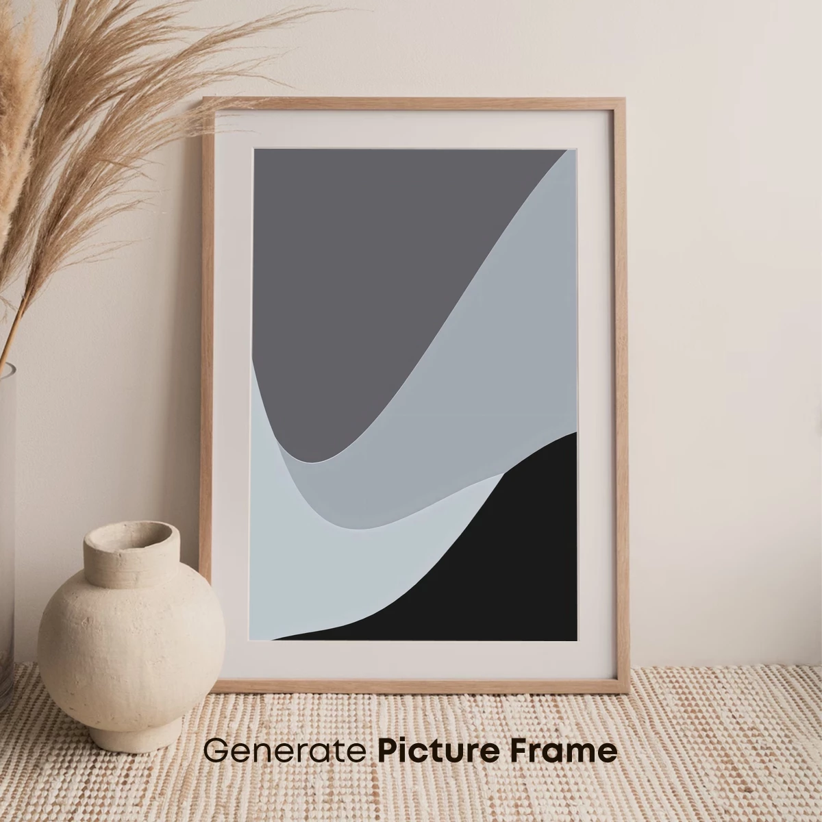 Abstract Flow: Gray and Black Elegance - Image 7