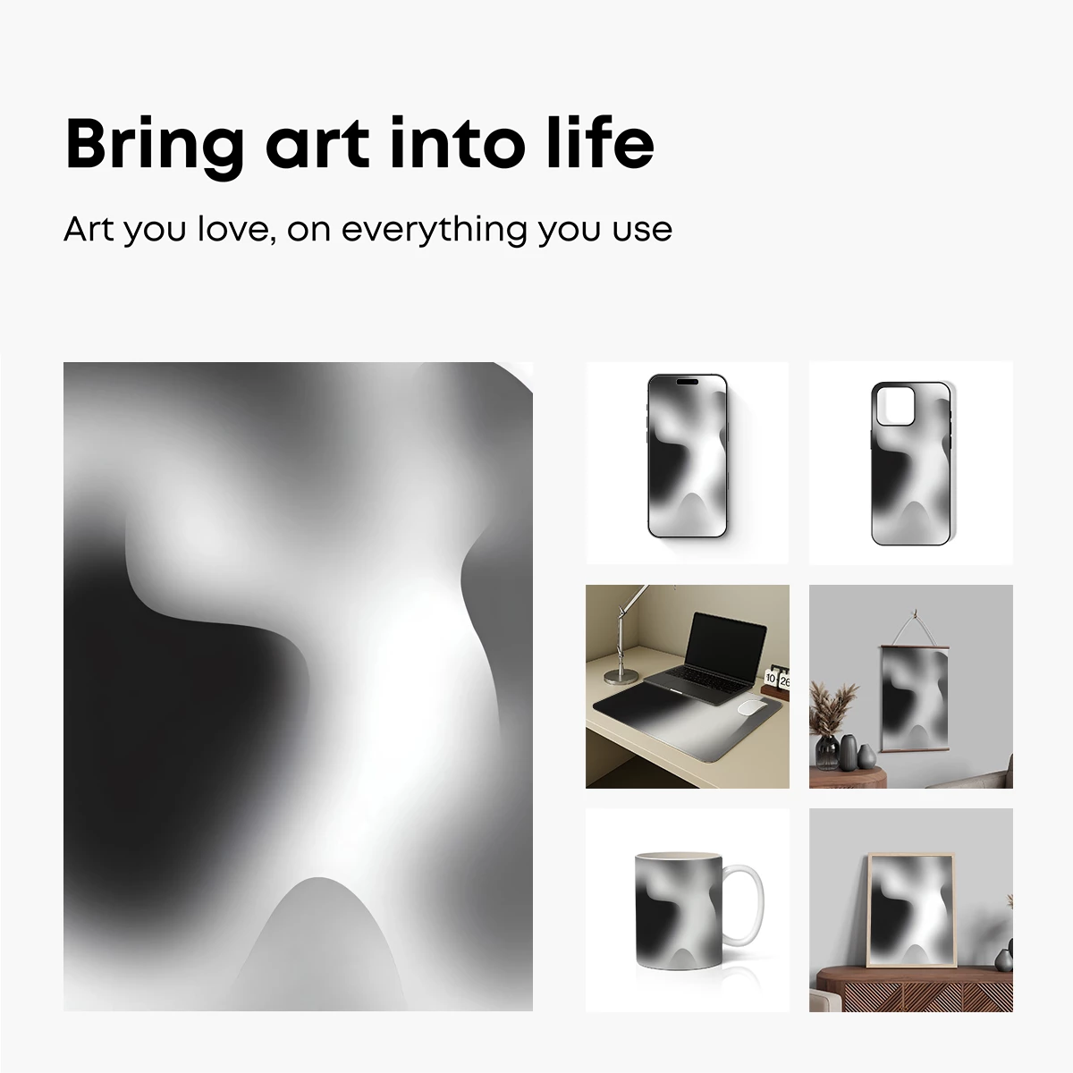 Ethereal Grayscale Flow - Image 2