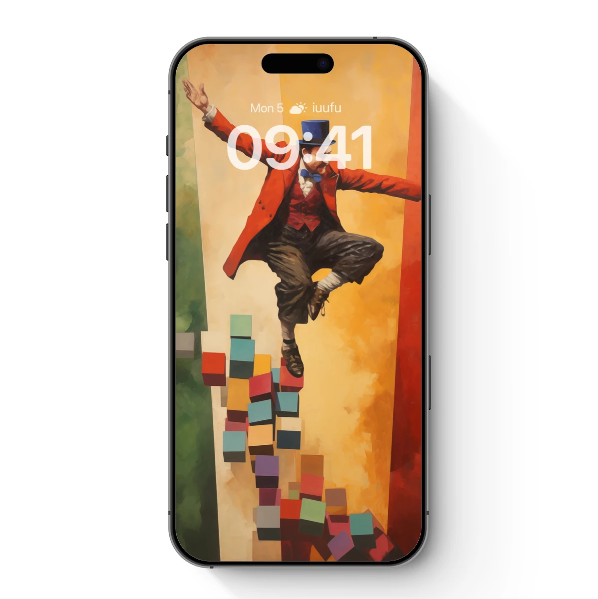 Cubist Acrobat: A Leap of Color and Form