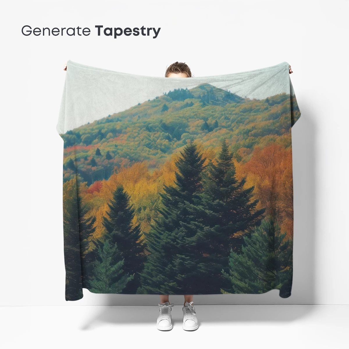 Autumn's Embrace: Pine Forest Meets Golden Hills - Image 5