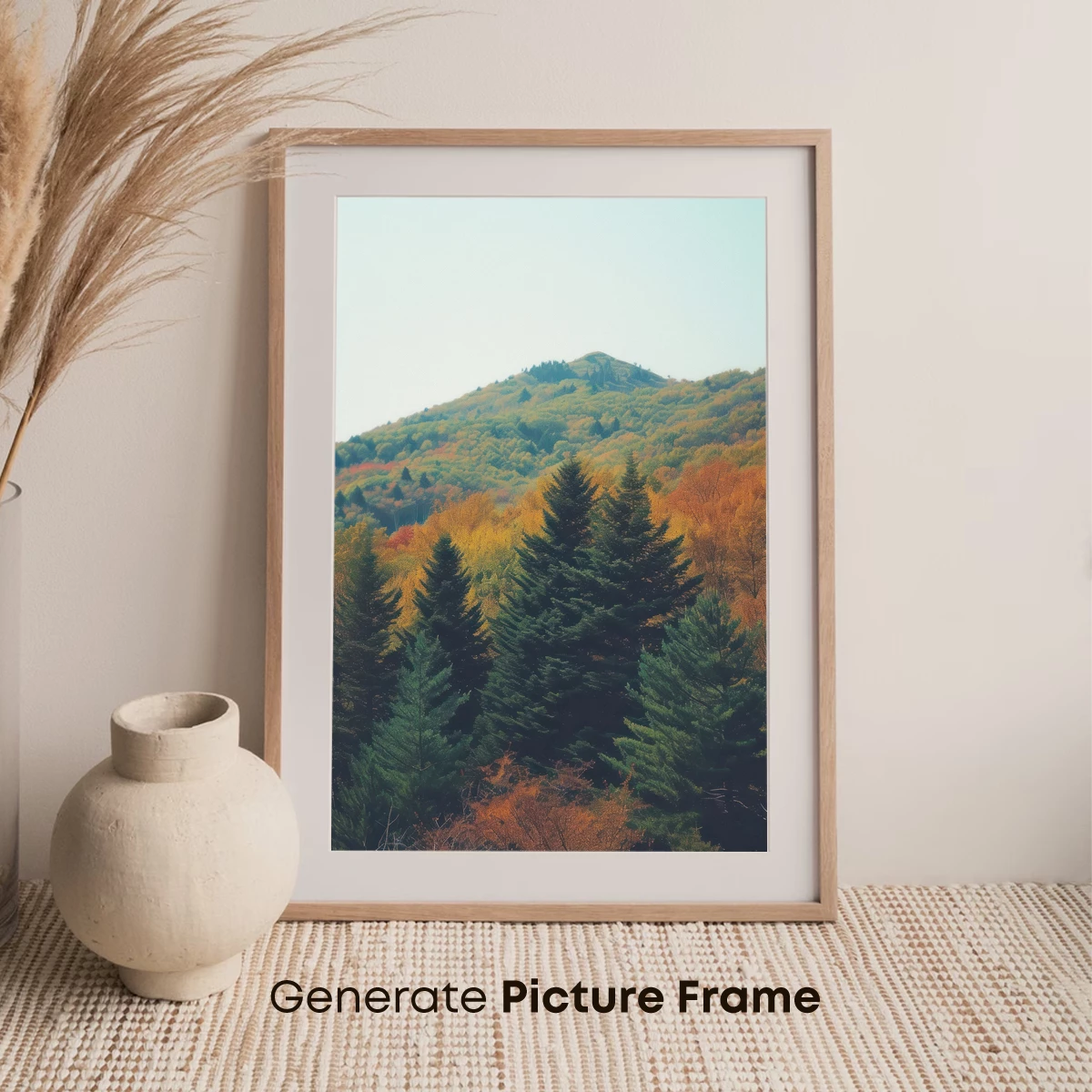 Autumn's Embrace: Pine Forest Meets Golden Hills - Image 7
