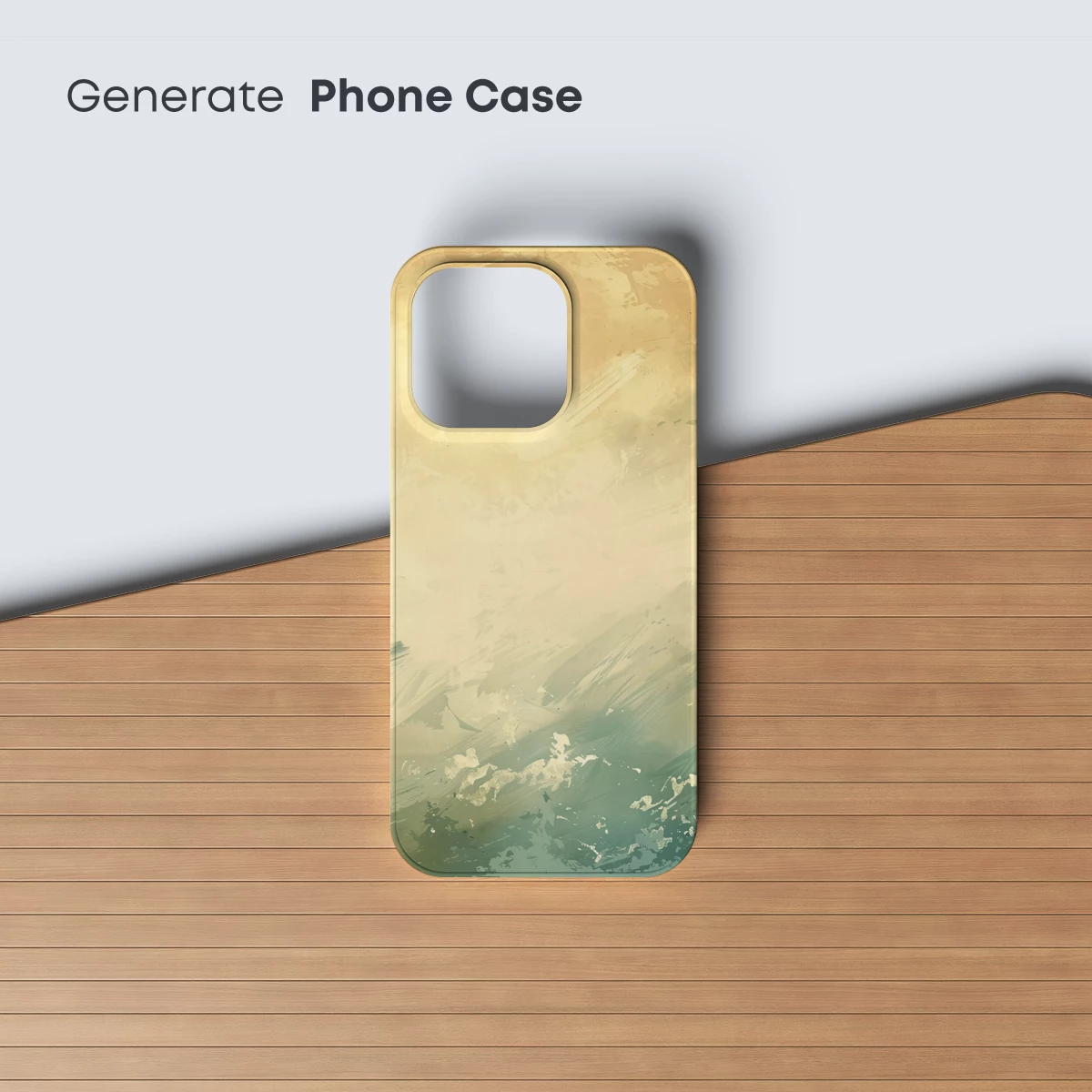 Abstract Brushstroke Symphony in Sepia and Teal - Image 3