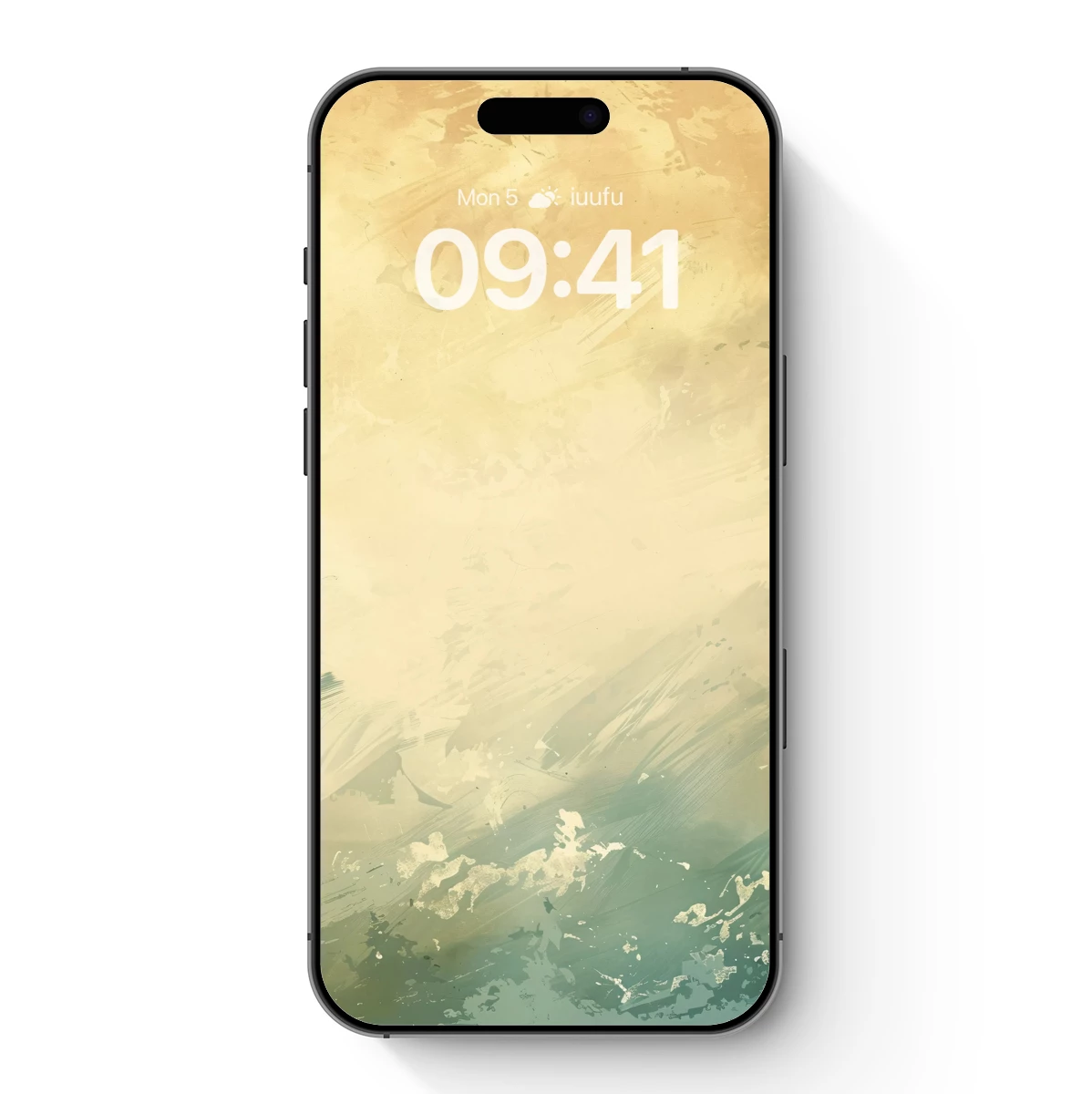 Abstract Brushstroke Symphony in Sepia and Teal