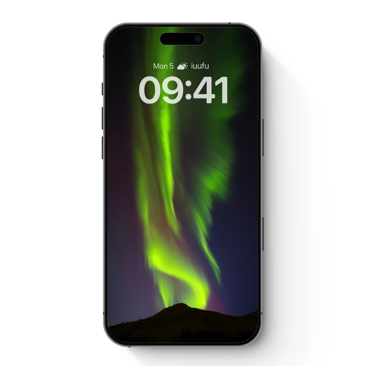 Aurora's Green Embrace Over Midnight Peaks