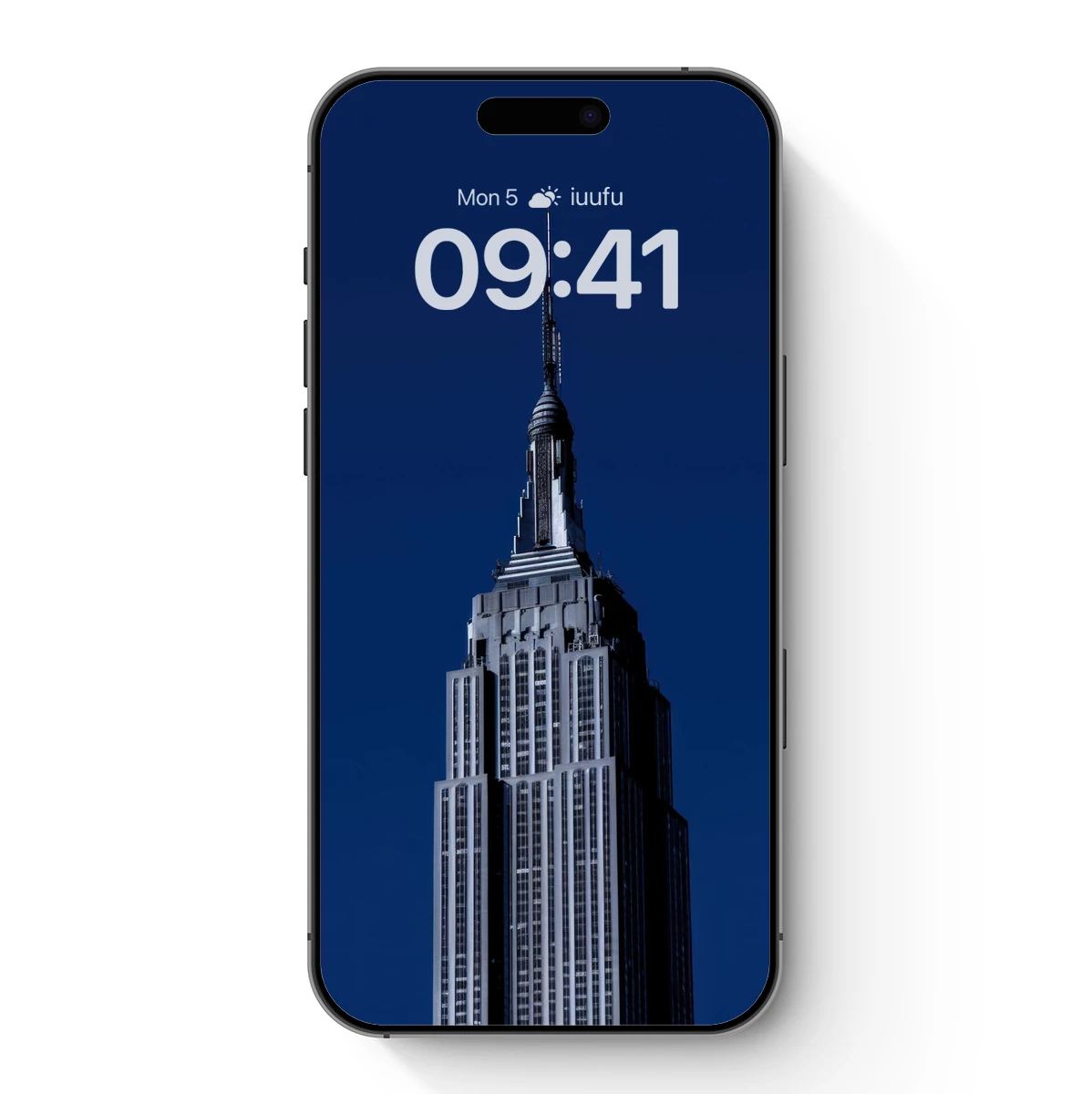 Empire State Elegance: Art Deco Skyscraper Against Midnight Blue Empire State Elegance: Art Deco Skyscraper Against Midnight Blue