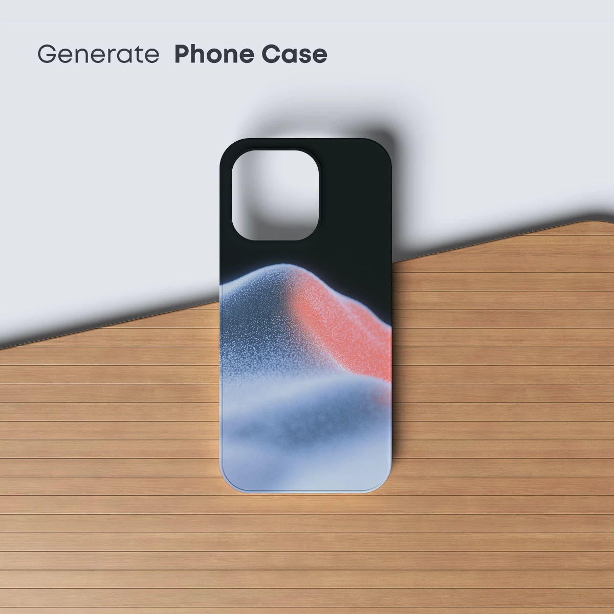 Abstract Dune Symphony: Coral and Frost - Image 3