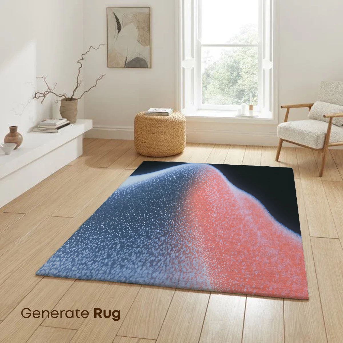 Abstract Dune Symphony: Coral and Frost - Image 6