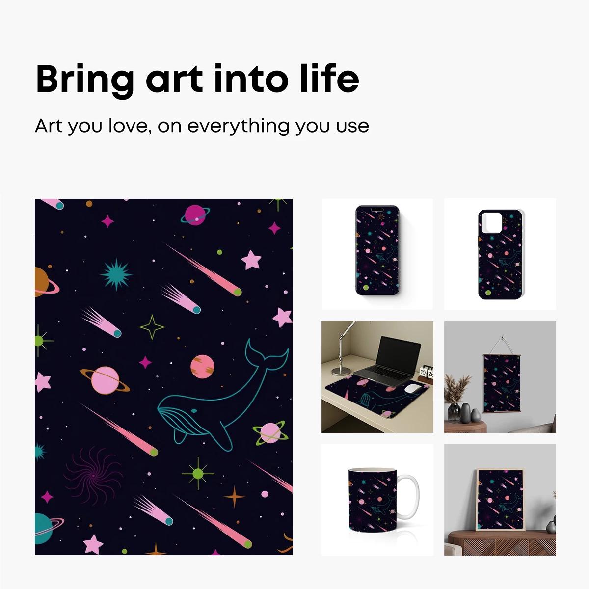 Cosmic Whale Odyssey: A Surreal Space Adventure - Image 2