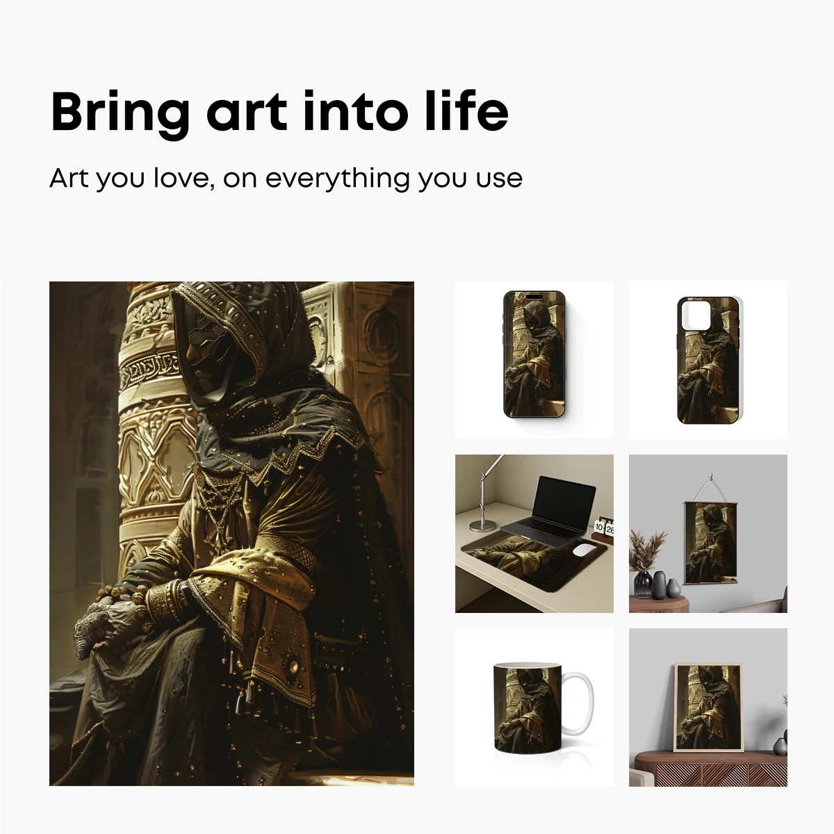 Enigmatic Cloaked Figure in Gothic Elegance - Image 2