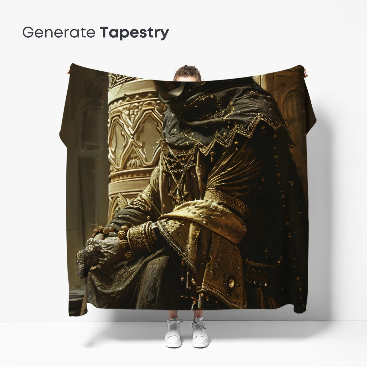 Enigmatic Cloaked Figure in Gothic Elegance - Image 5