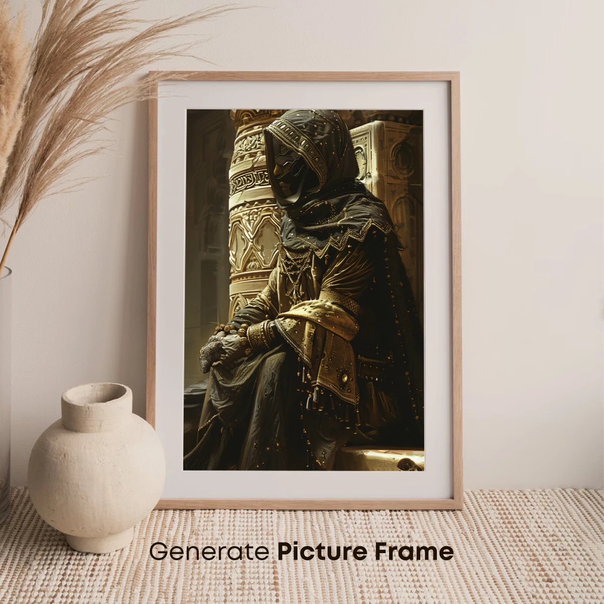 Enigmatic Cloaked Figure in Gothic Elegance - Image 7