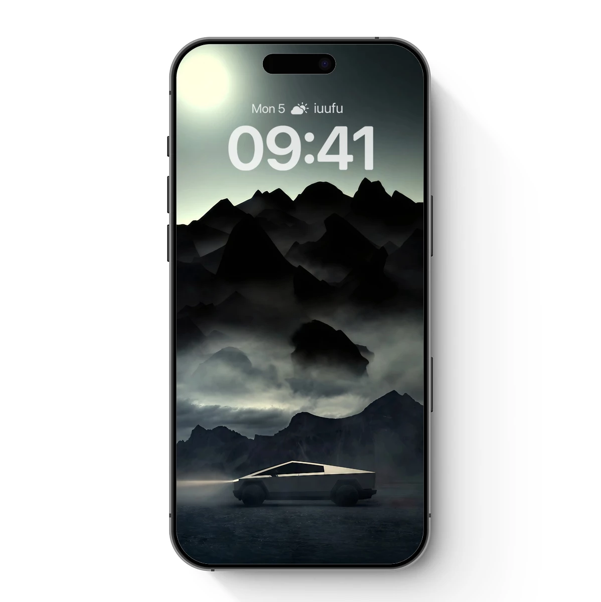 Futuristic Cybertruck Under a Lunar Sky Futuristic Cybertruck Under a Lunar Sky