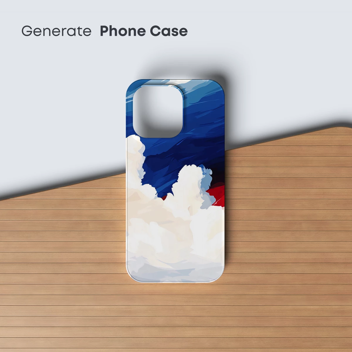 Clouds at Dawn: Abstract Fusion of Blue and Red - Image 3