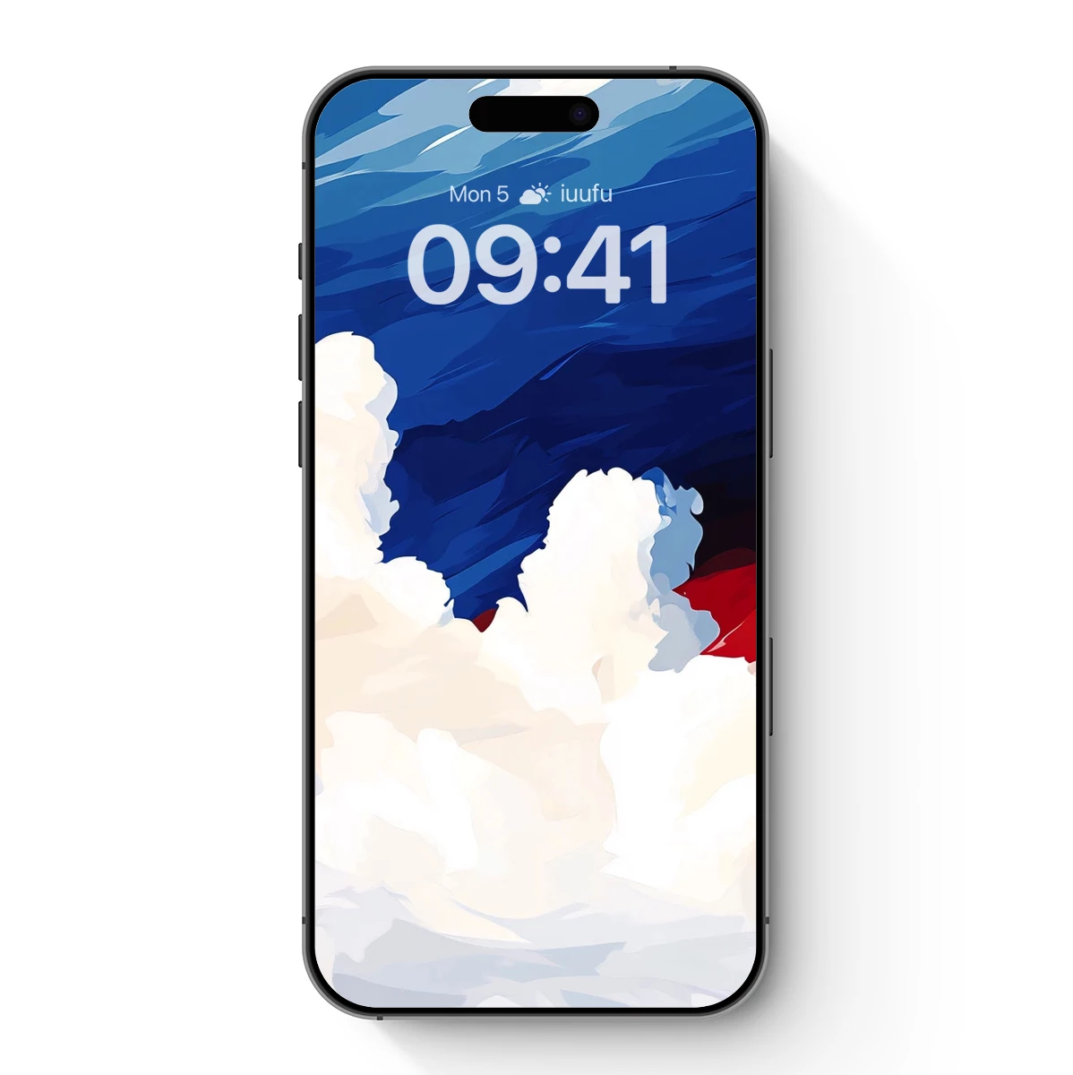 Clouds at Dawn: Abstract Fusion of Blue and Red