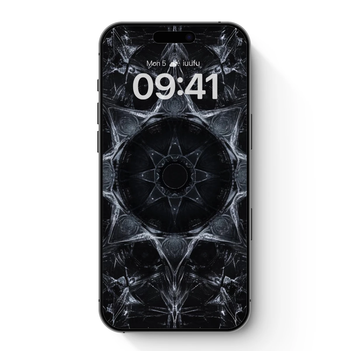 Fractal Snowflake Symphony: Elegance in Black and White