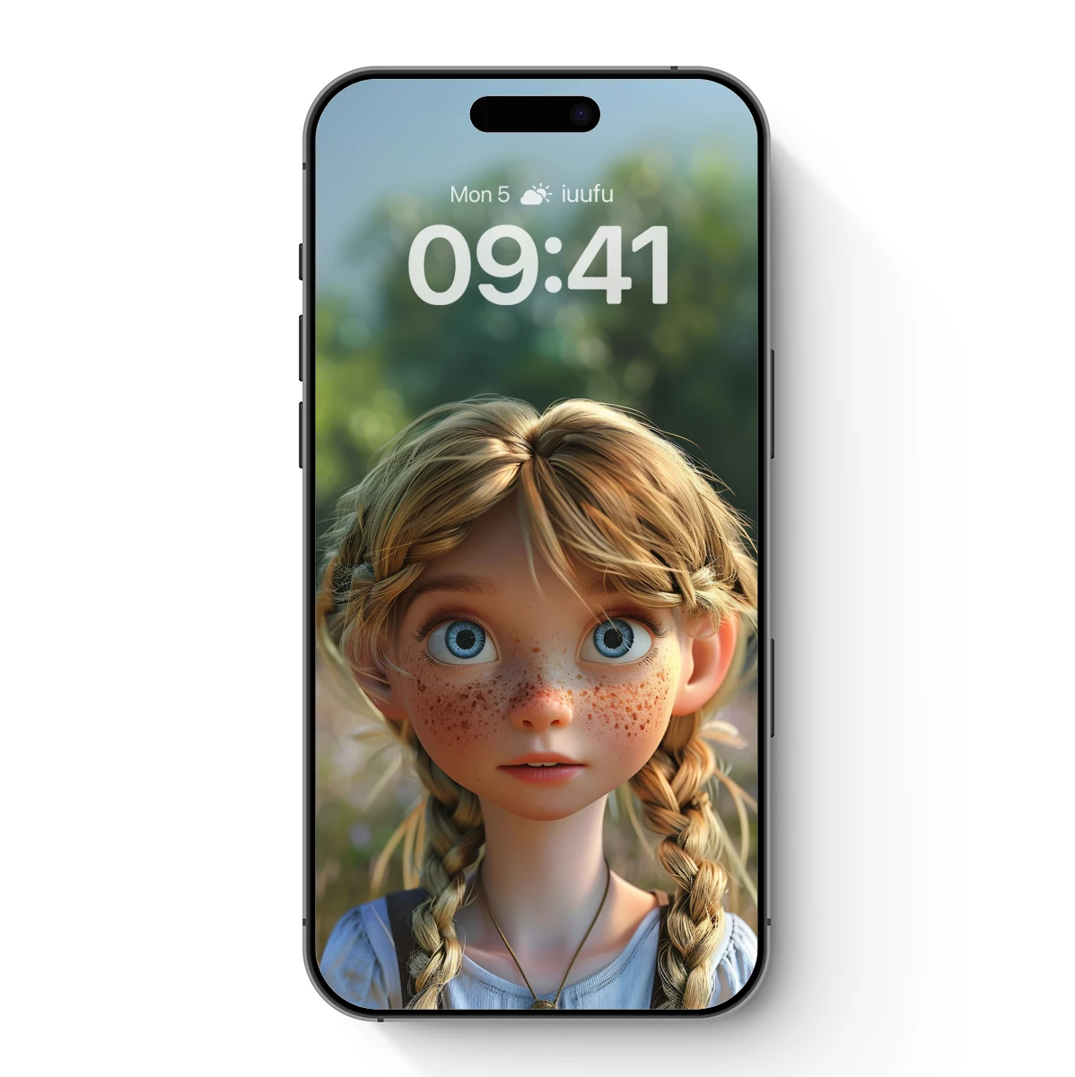 Freckled Braids in Sunlit Meadow