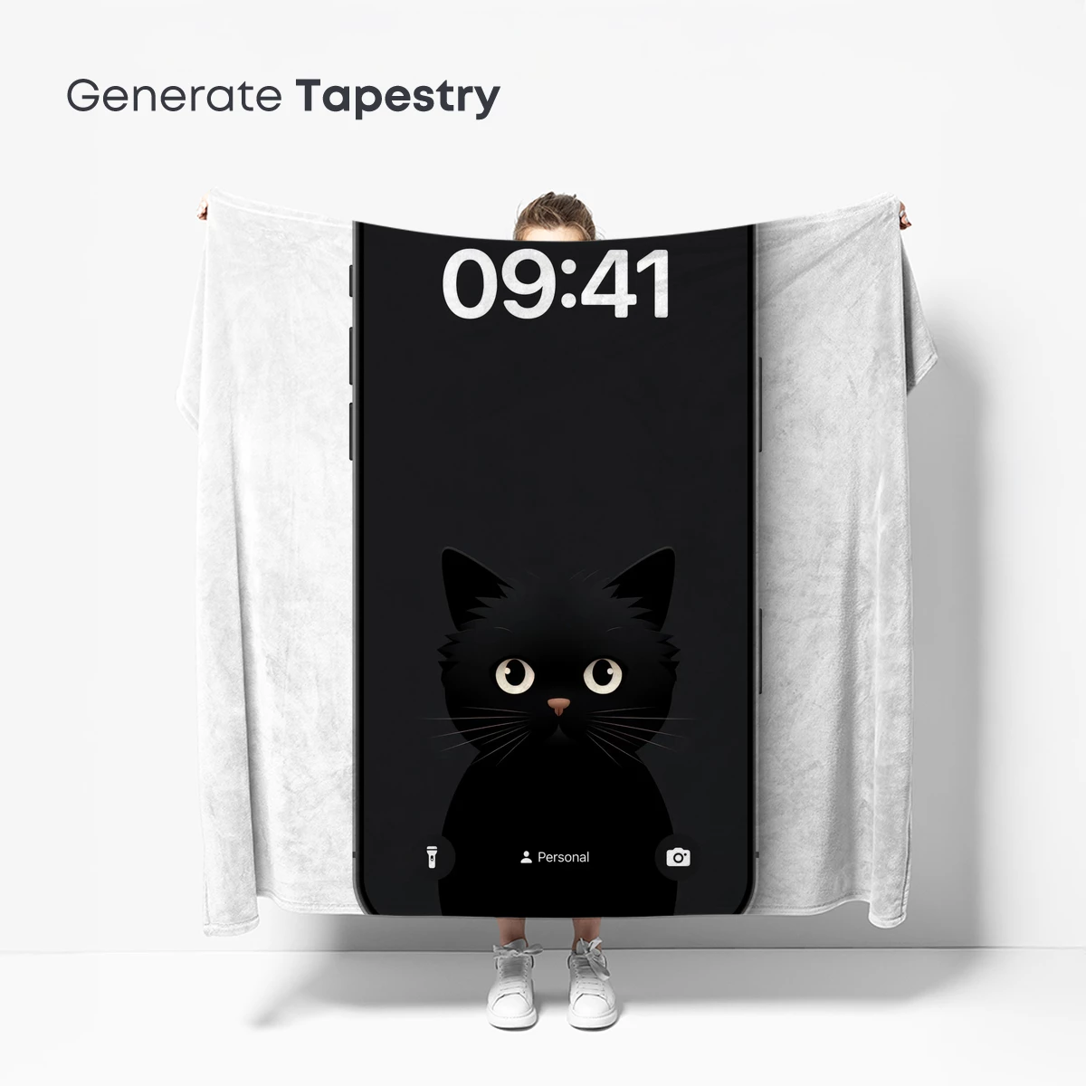 Mystic Midnight Cat: Digital Noir Art - Image 5