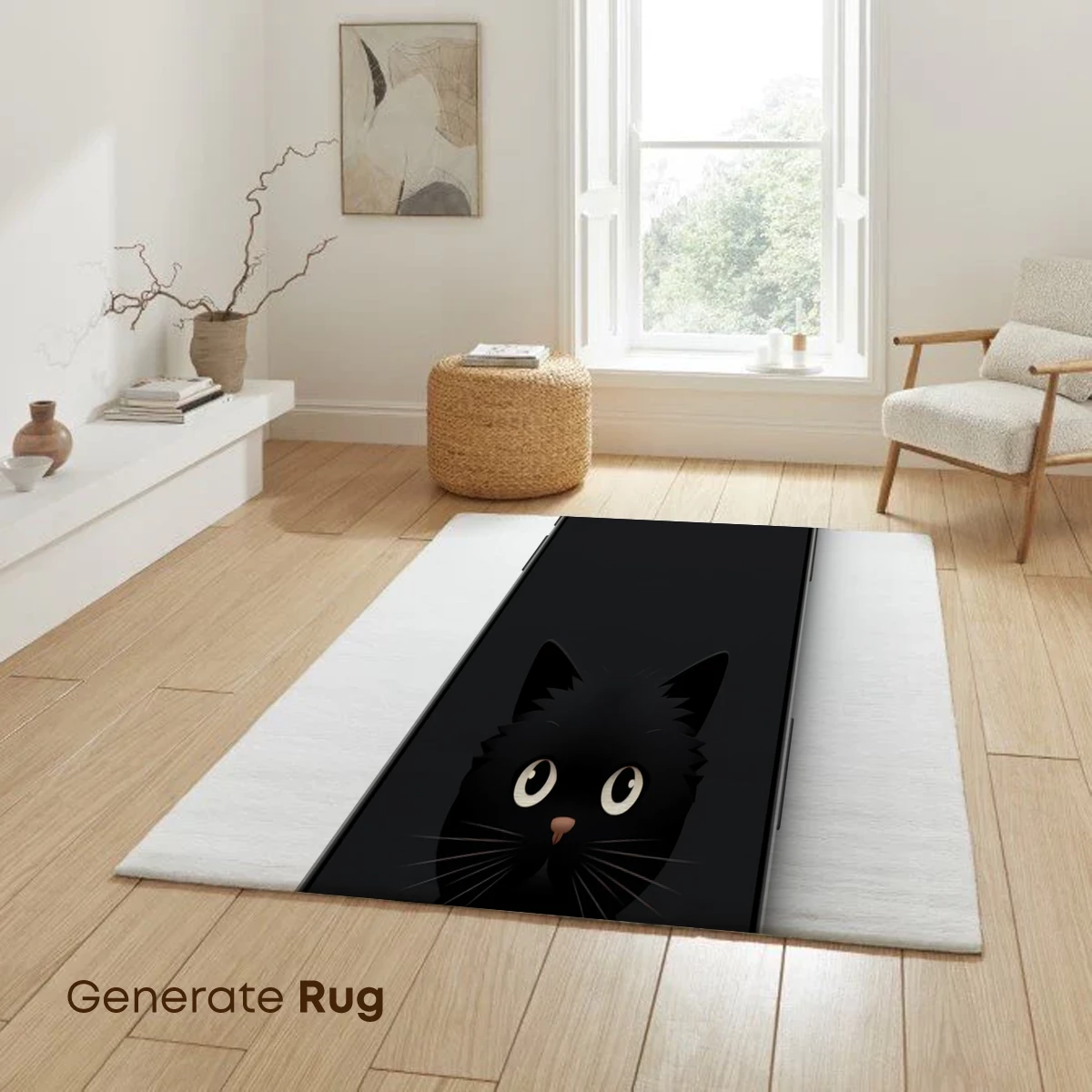 Mystic Midnight Cat: Digital Noir Art - Image 6