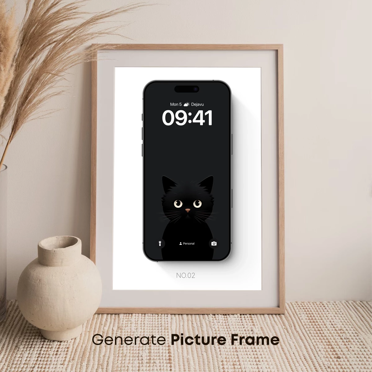 Mystic Midnight Cat: Digital Noir Art - Image 7