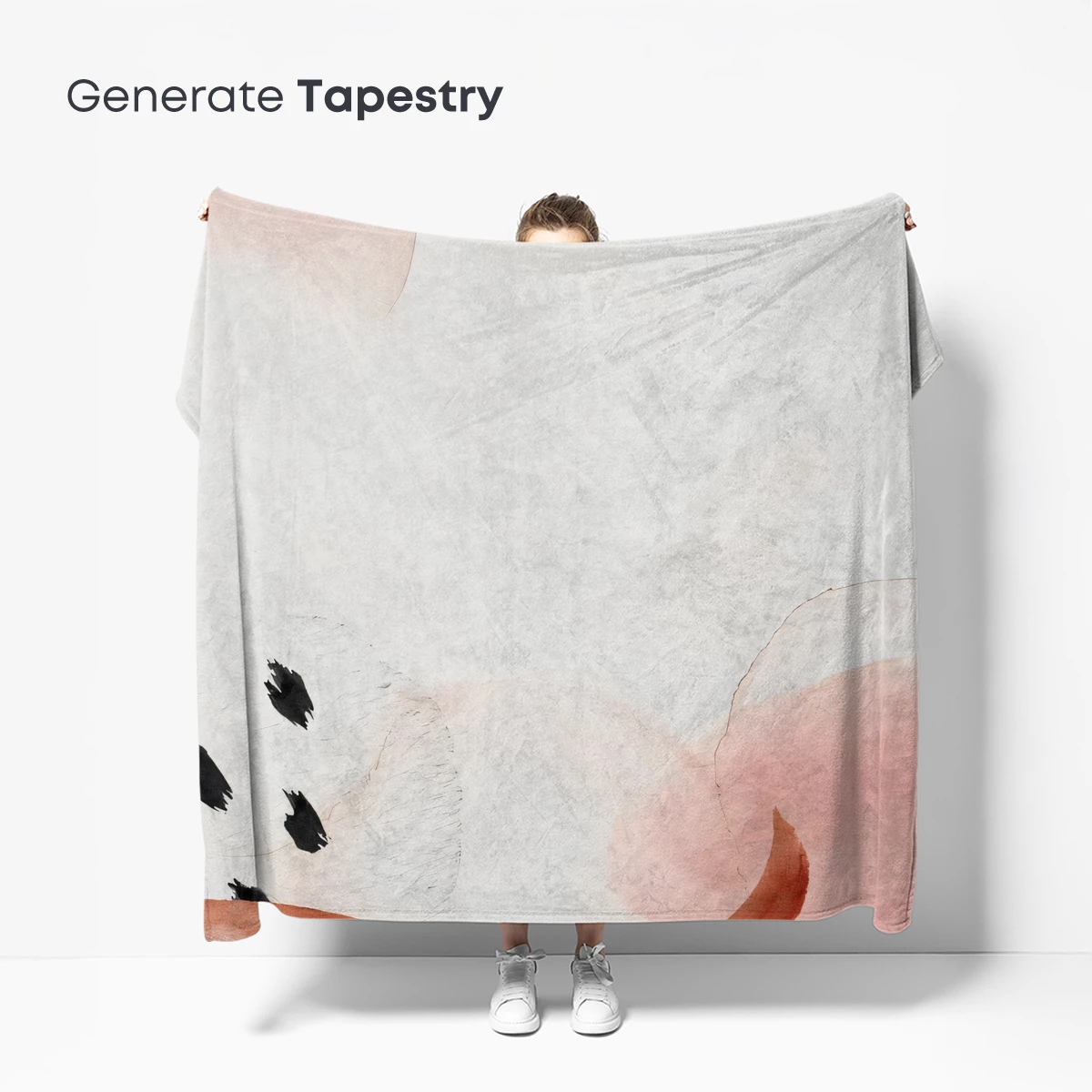 Abstract Blush: Soft Curves and Ink Dots - Image 5