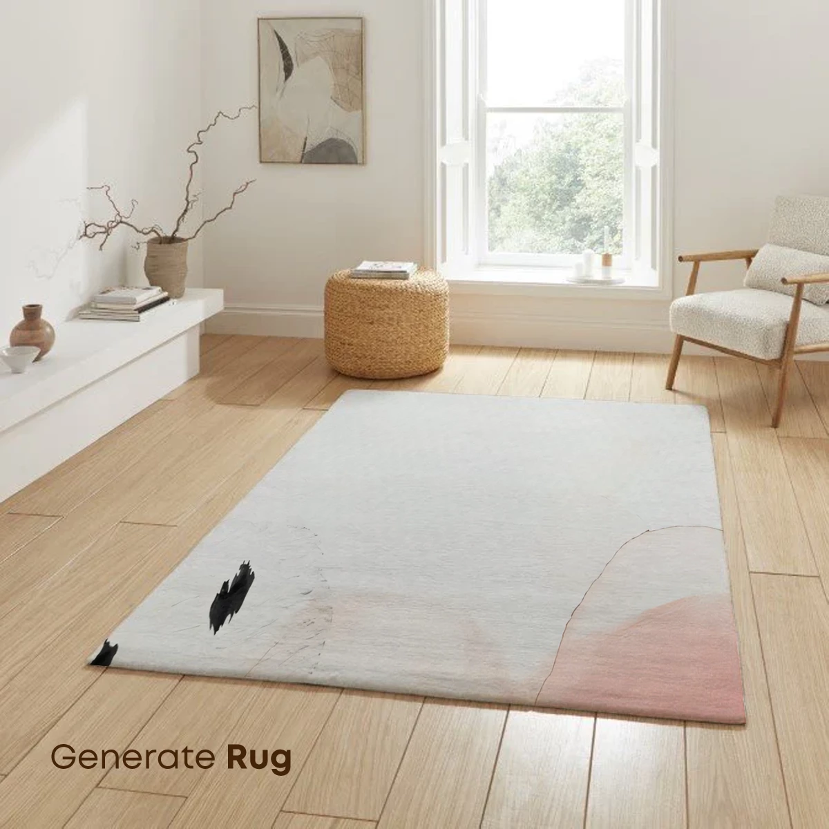 Abstract Blush: Soft Curves and Ink Dots - Image 6