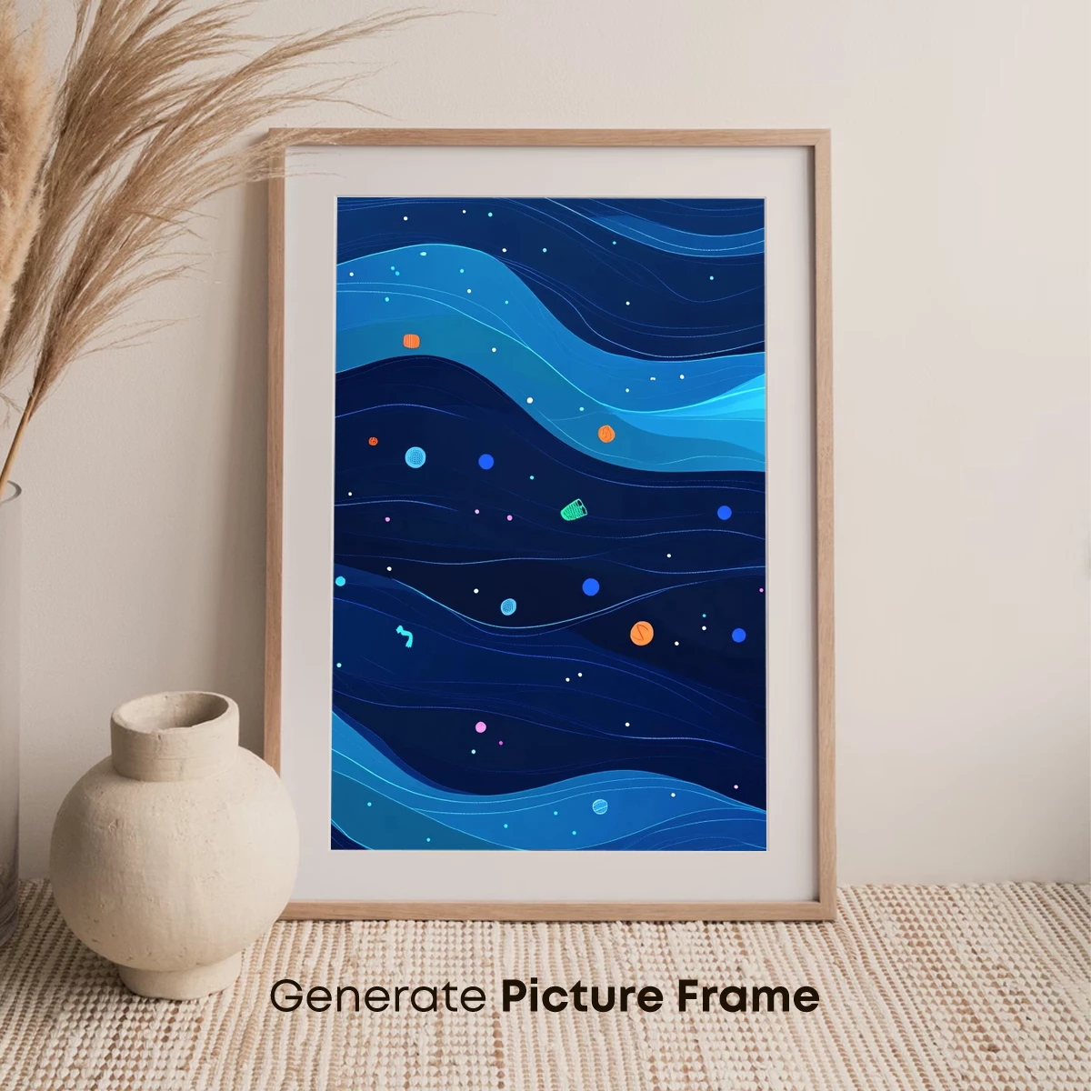 Cosmic Wave Symphony: Abstract Ocean Meets Galaxy - Image 7
