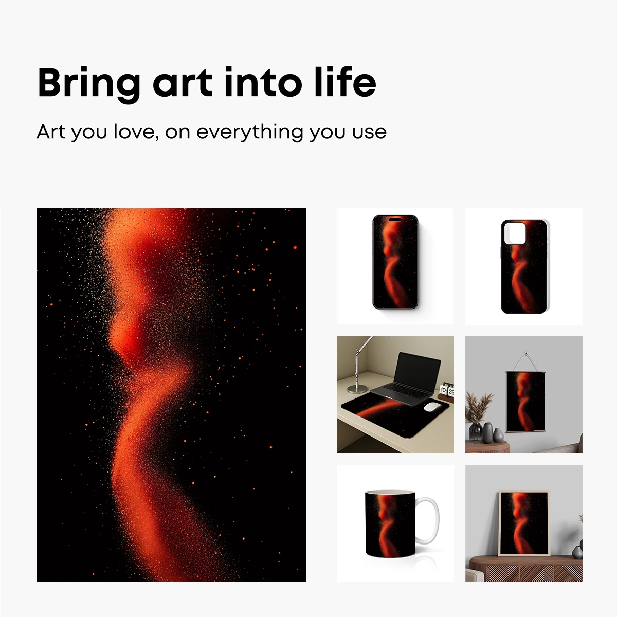 Ethereal Ember Veil: A Dance of Fiery Particles - Image 2