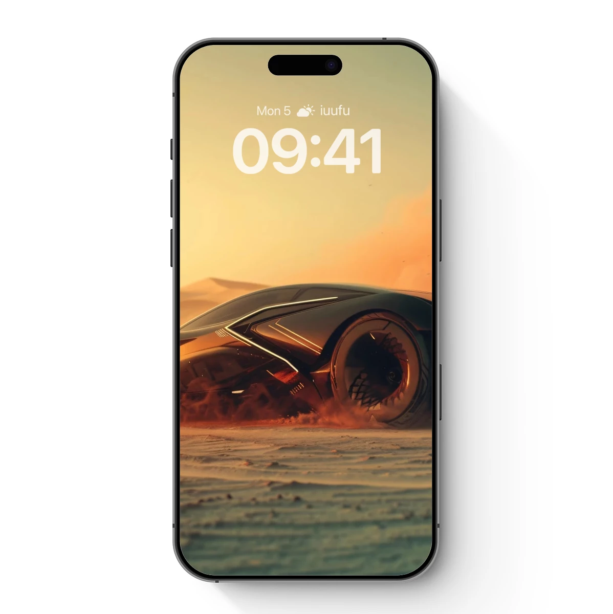 Futuristic Desert Racer: Sleek Black Speed Machine