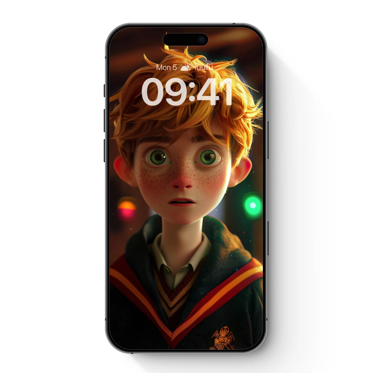 Enchanted Scholar: Vibrant Cartoon Portrait