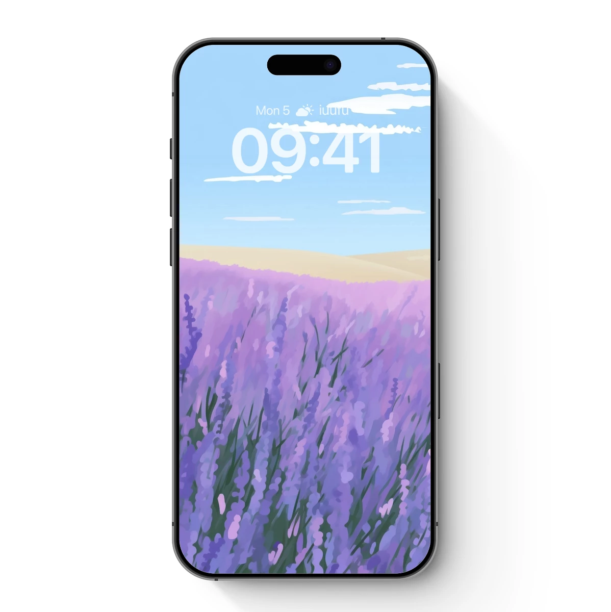 Lavender Fields Under a Serene Sky Lavender Fields Under a Serene Sky