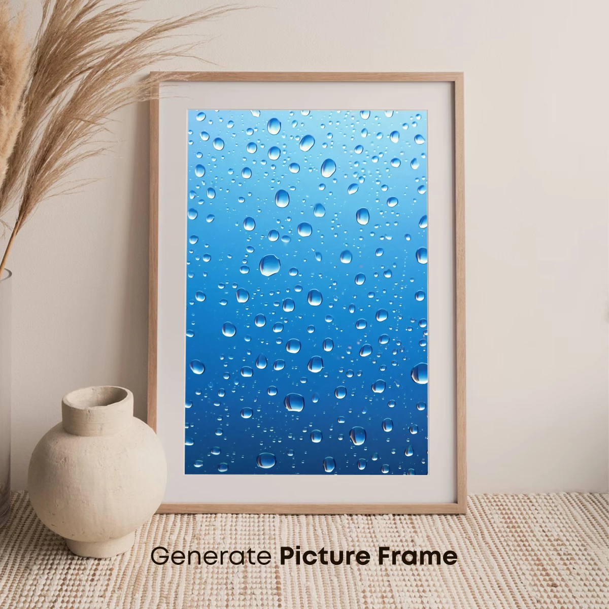 Azure Raindrops: Crystal Clarity on Blue Canvas - Image 7