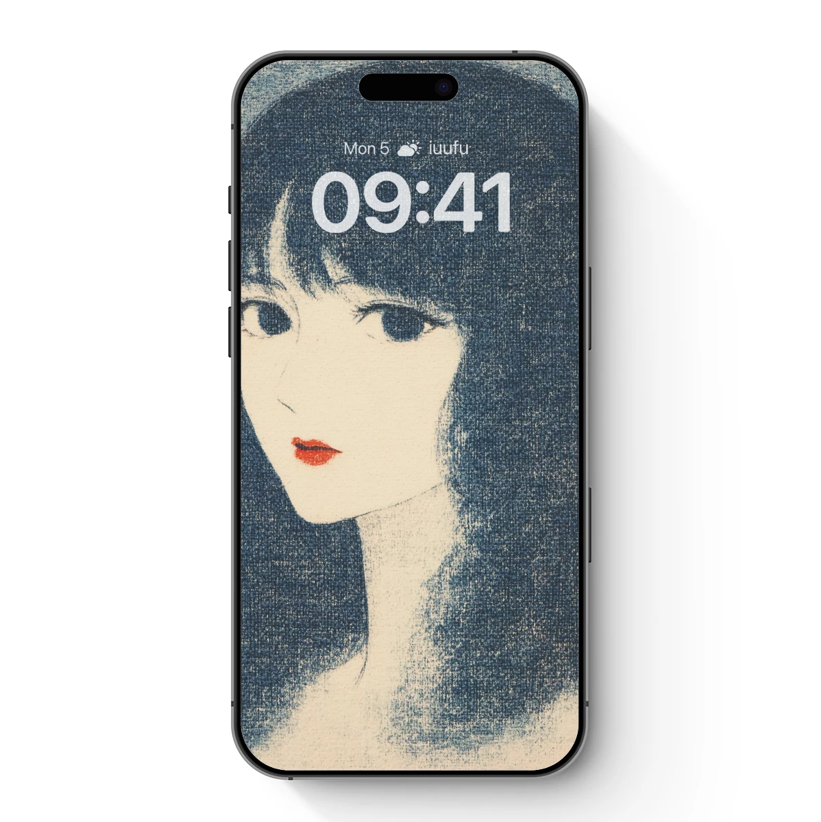 Enigmatic Blue Muse: A Modern Art Portrait