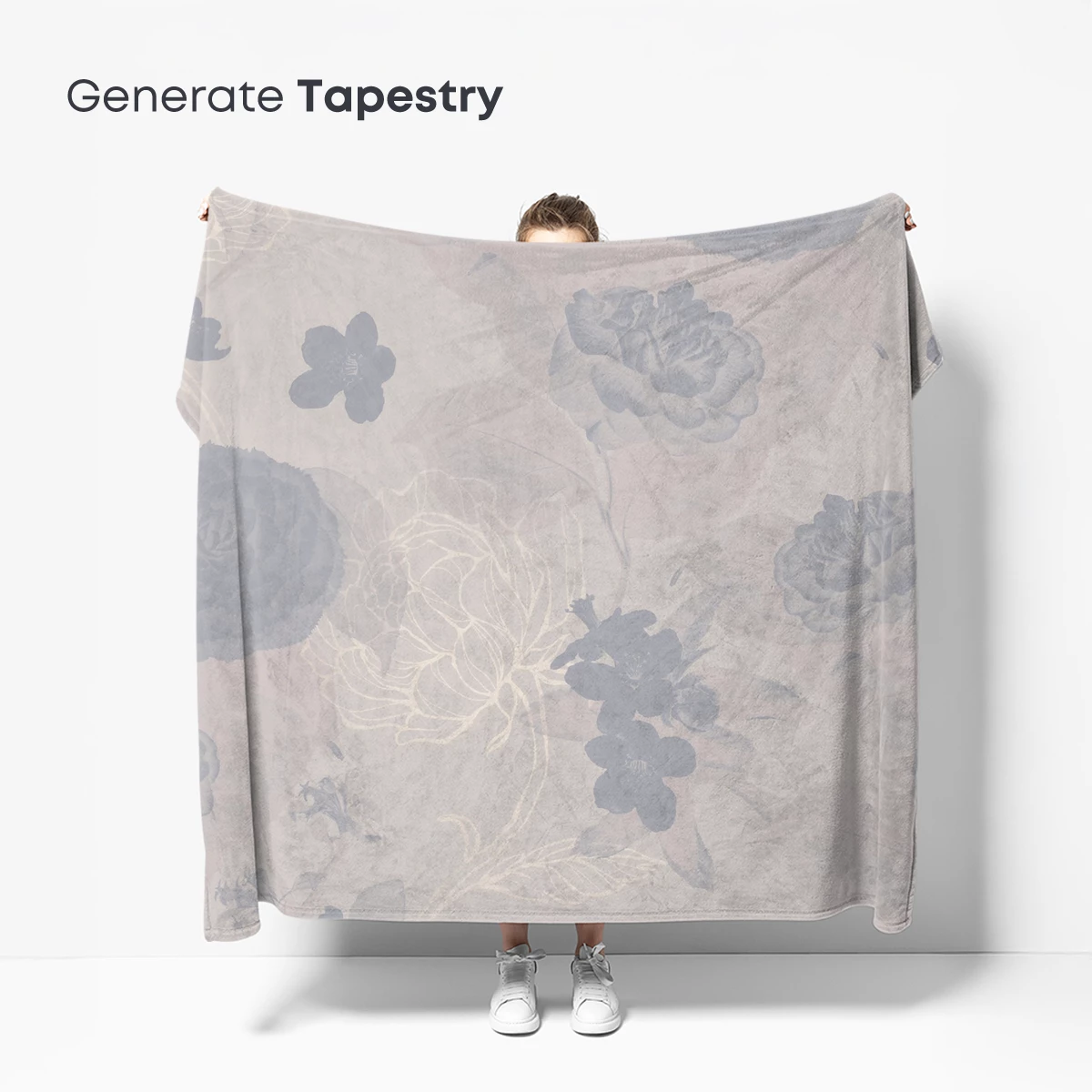 Ethereal Floral Whispers in Misty Hues - Image 5