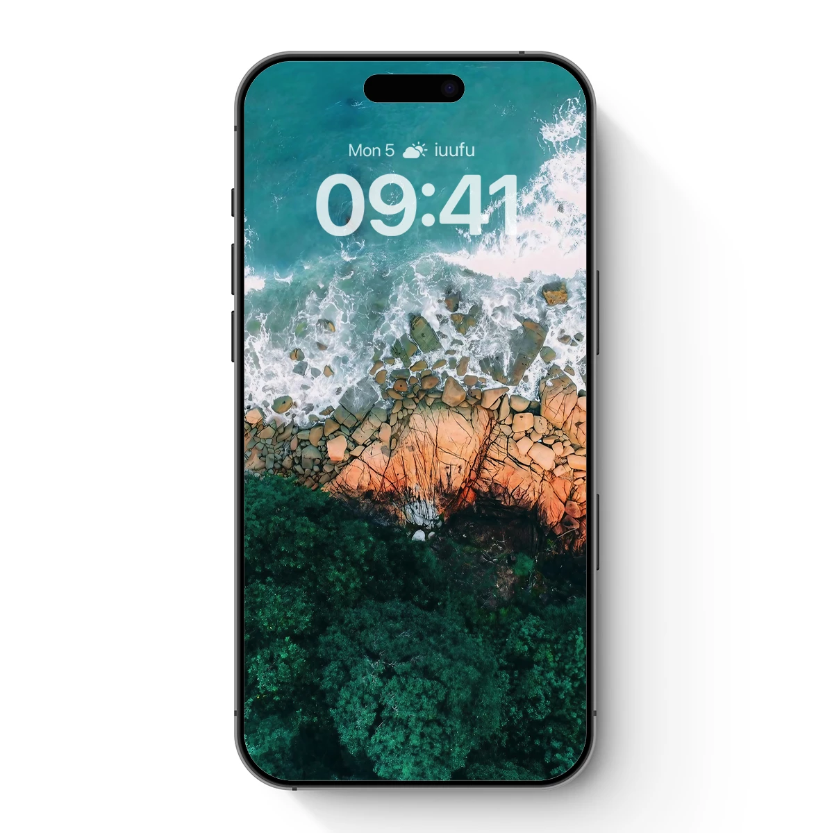 Aerial Symphony: Ocean Waves Kiss Coral Cliffs