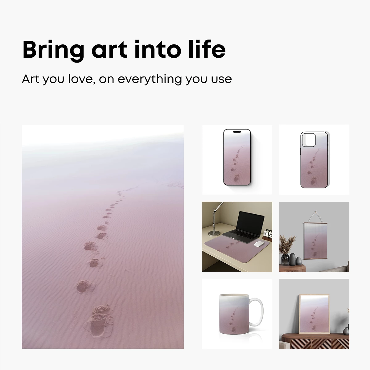 Desert Solitude: Footprints in the Sand - Image 2