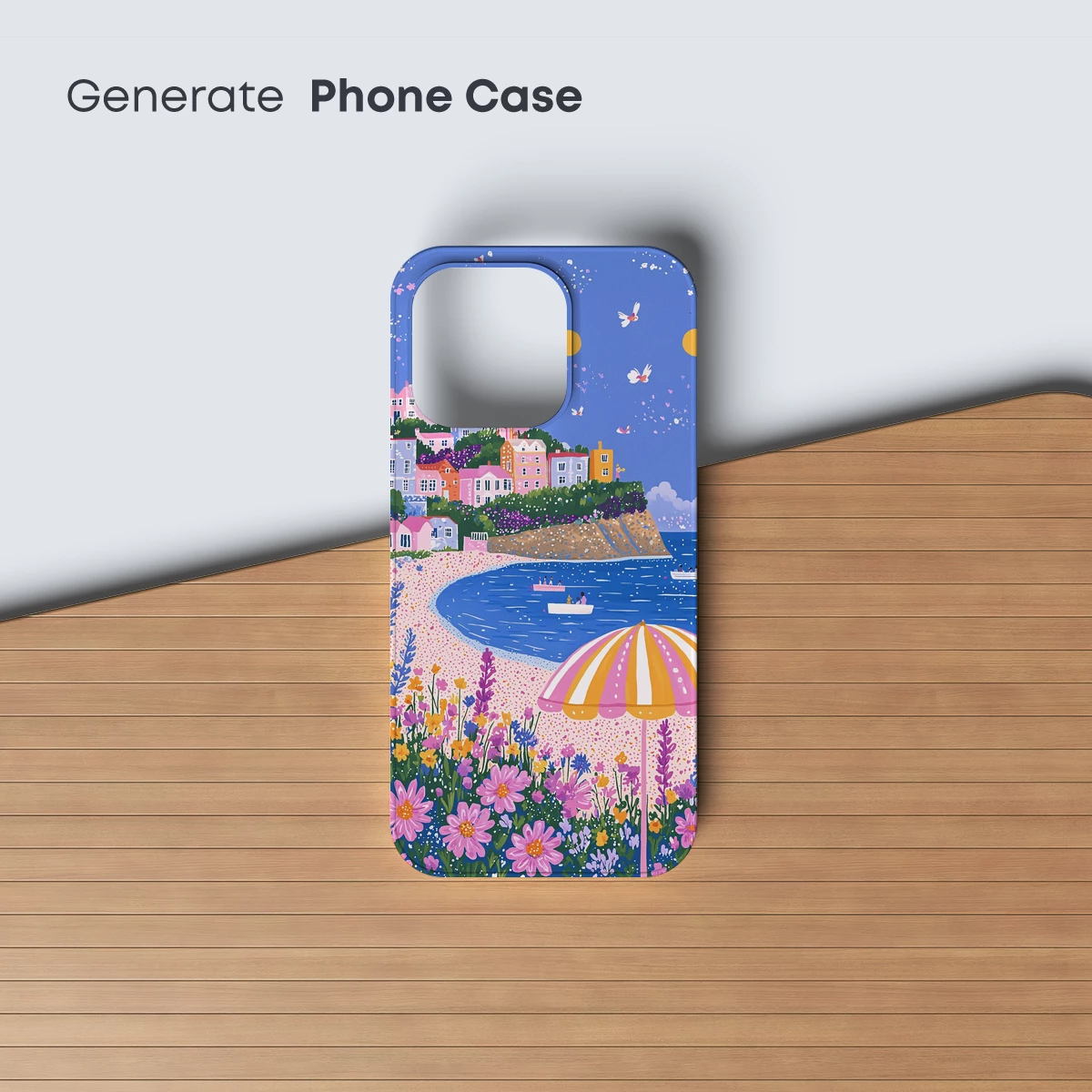 Dreamy Coastal Village with Floral Bliss - Image 3