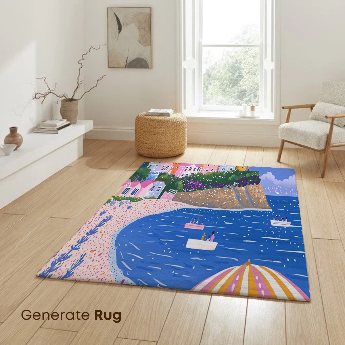 Dreamy Coastal Village with Floral Bliss - Image 6