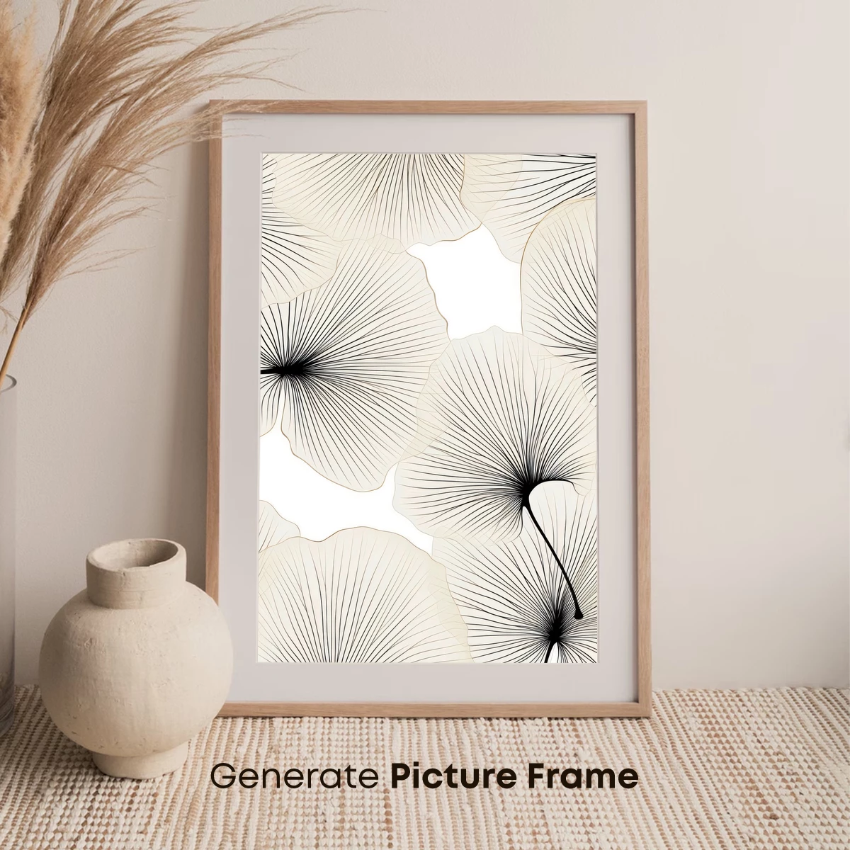 Elegant Ginkgo Silhouettes: Monochrome Botanical Art - Image 7