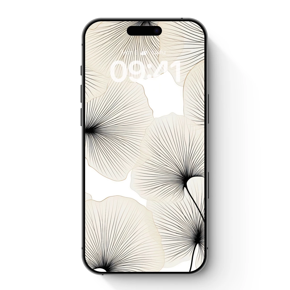 Elegant Ginkgo Silhouettes: Monochrome Botanical Art